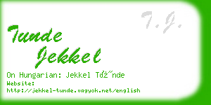 tunde jekkel business card